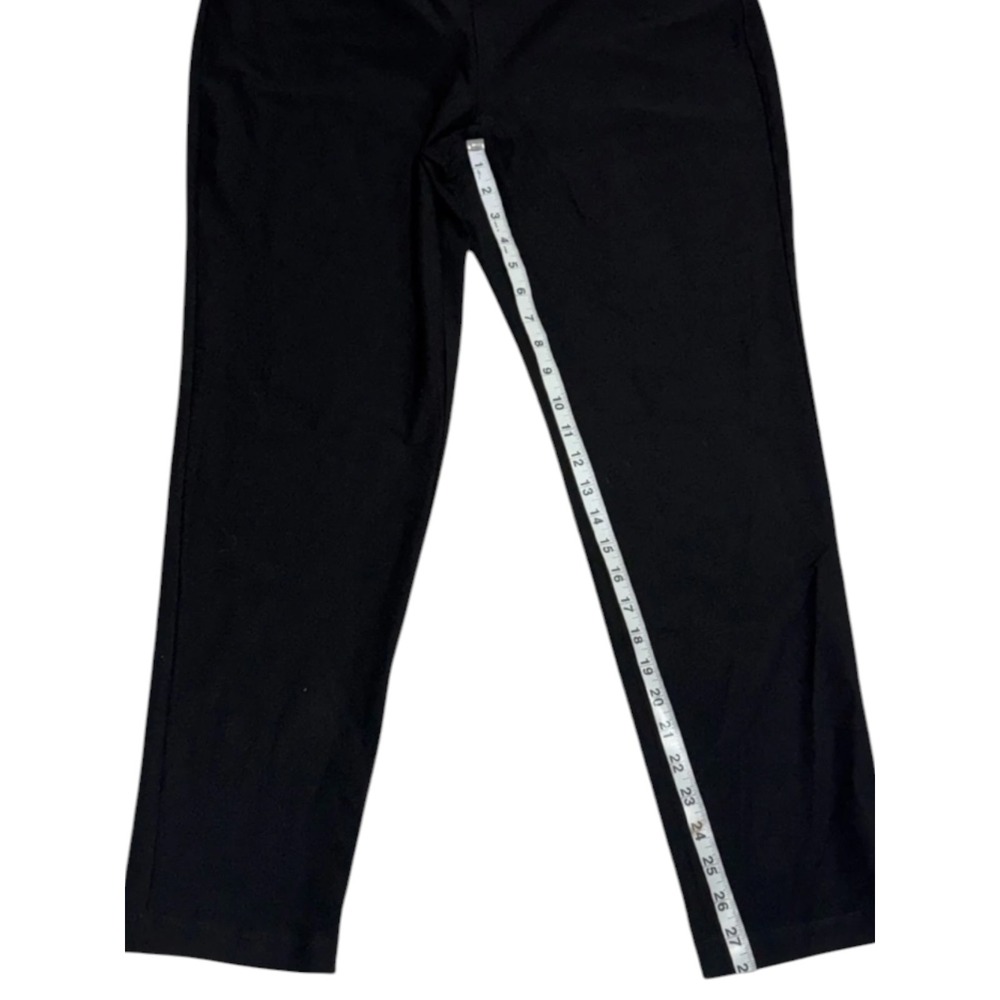 Eileen Fisher Black Slim Ankle Pants Women's Size L Stretch Pull-On Ponte - Picture 10 of 12
